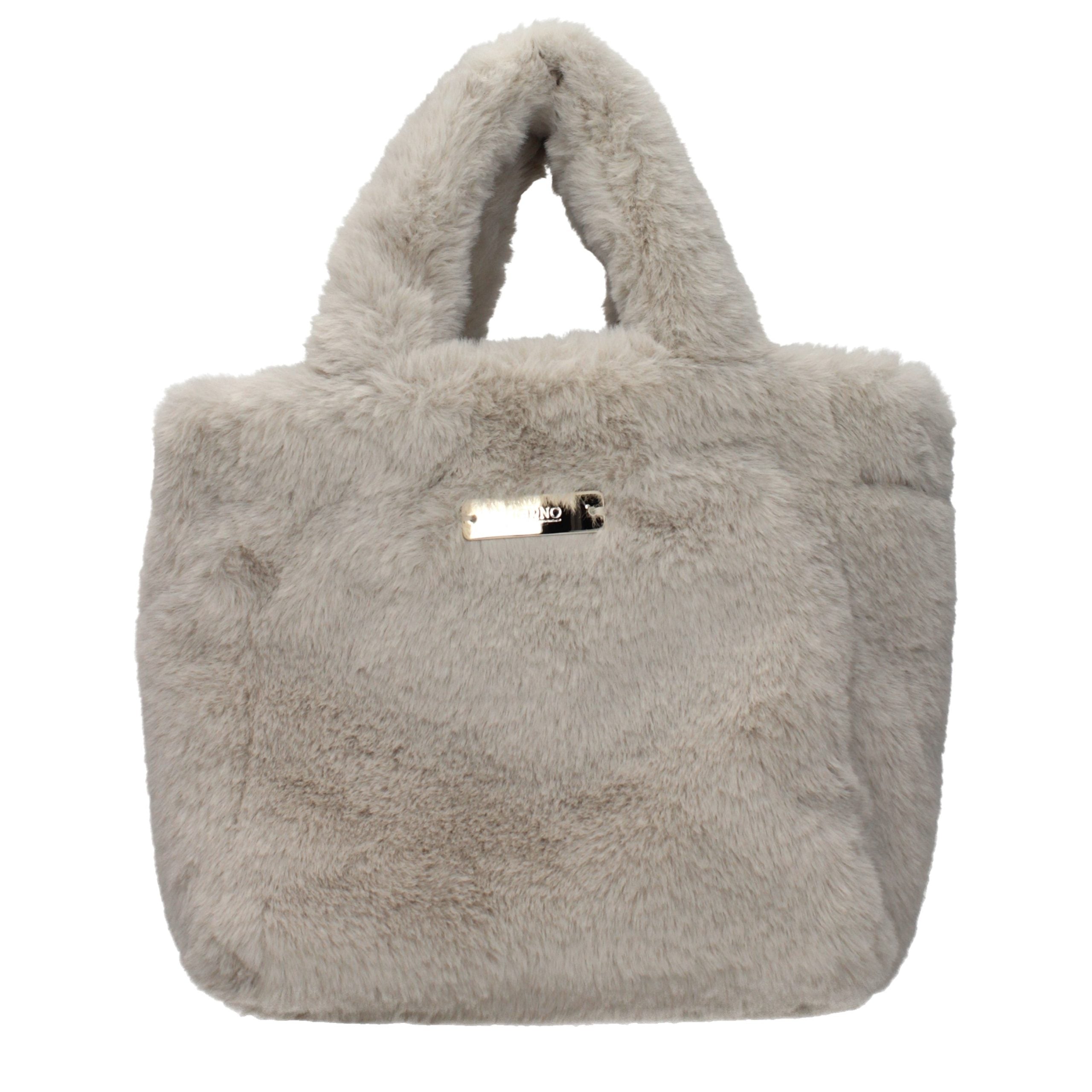 Herno Gray Fur Handbag