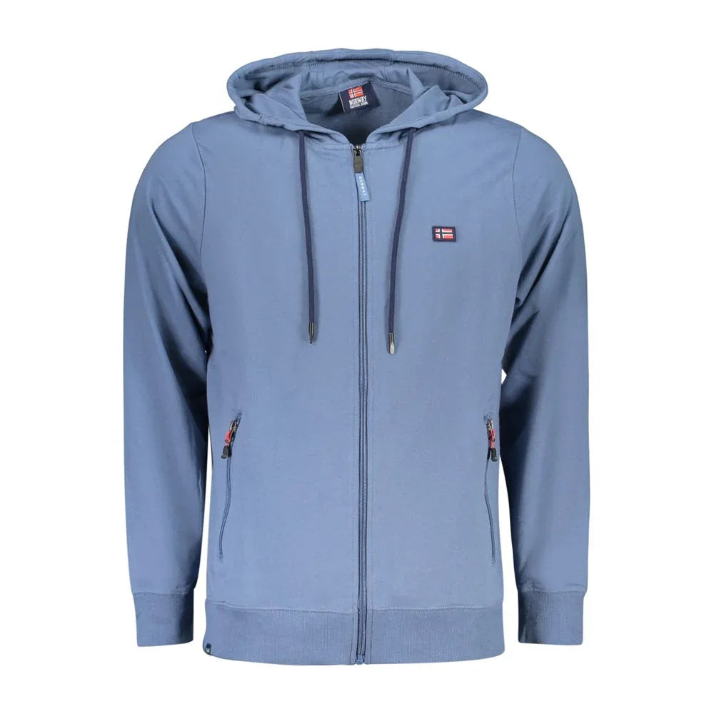 Norway 1963 "Blu Cotton Mens Sweatshirt with Hood" - Zeiniez