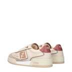 Fendi Beige Leather Low Top Sneakers - Zeiniez