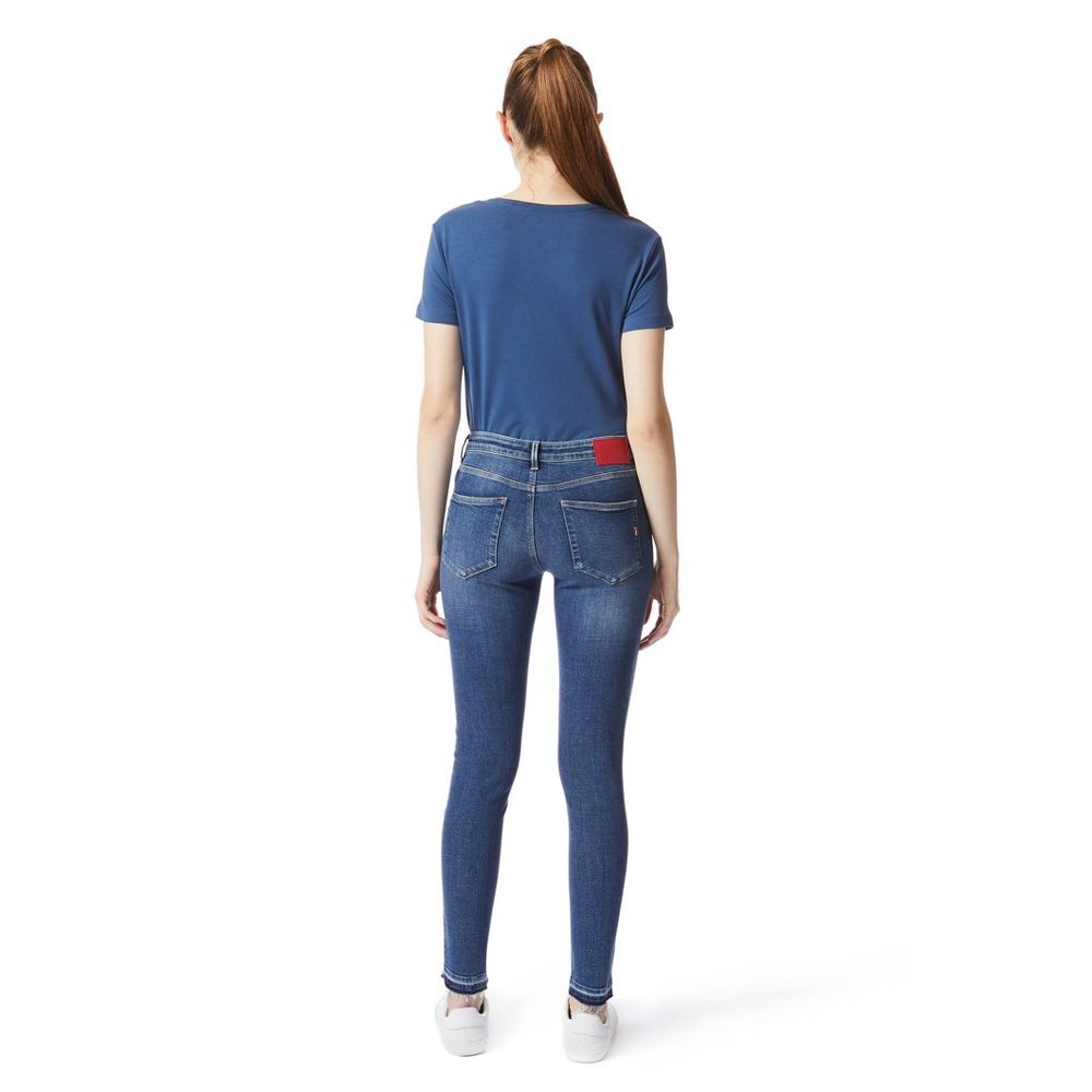 Gas Blue Cotton Skinny Jeans