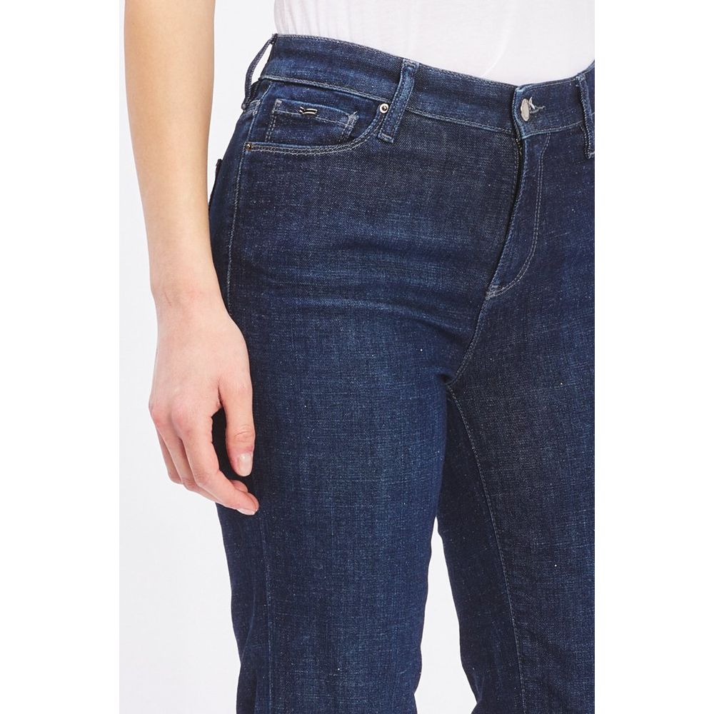 Gas Blue Cotton Flared Jeans