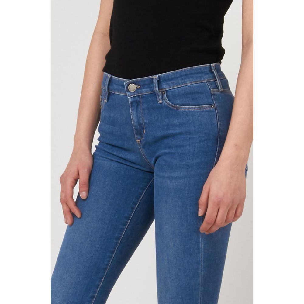 Gas Blue Cotton Skinny Jeans