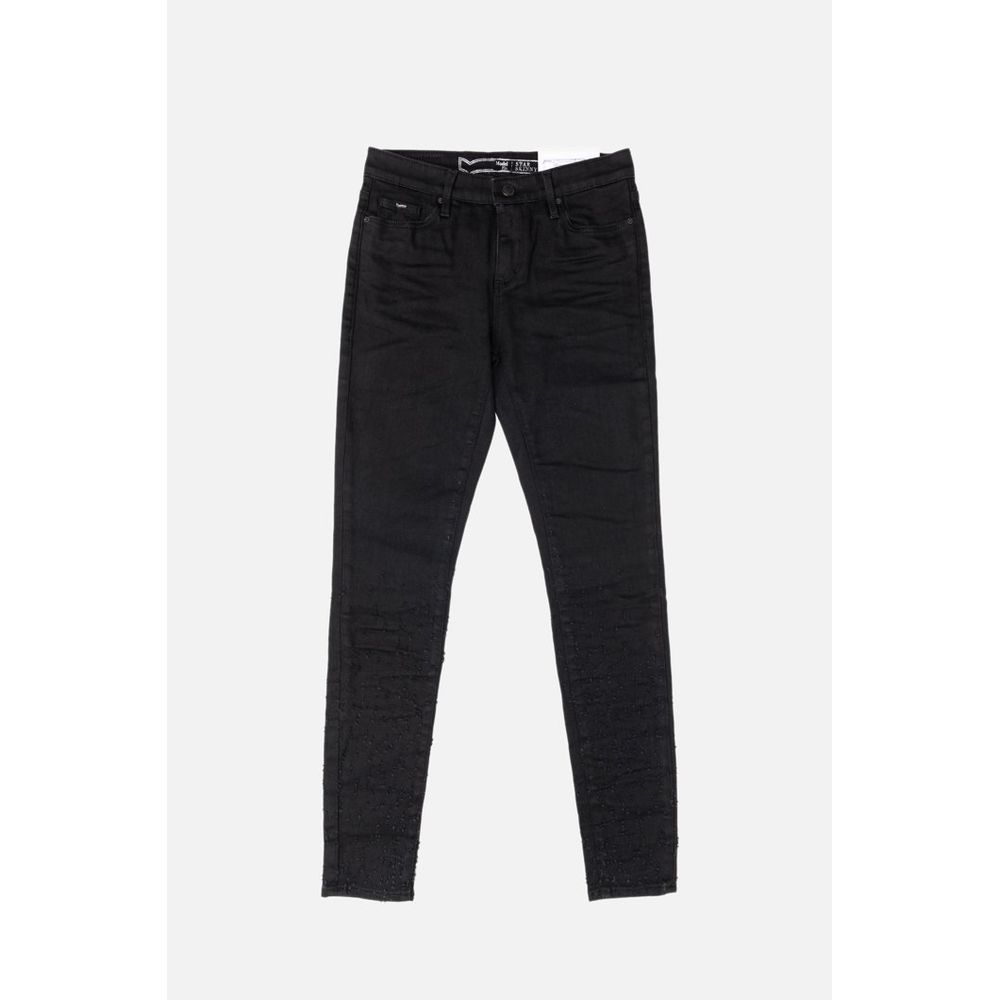 Gas Black Cotton Skinny Jeans
