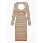 Patrizia Pepe Bicolor Nylon Casual Dress