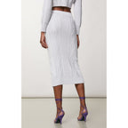 Patrizia Pepe White Viscose Midi Skirt