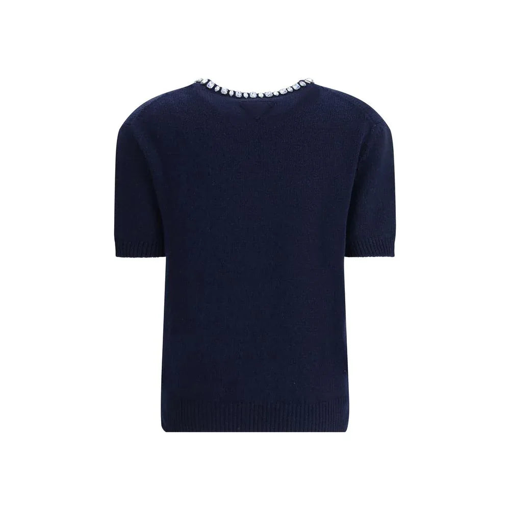 Prada Blue Fleece Wool Sweatshirt