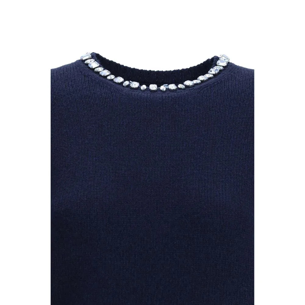 Prada Blue Fleece Wool Sweatshirt
