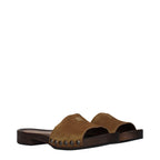 Miu Miu Brown Leather Slippers - Zeiniez