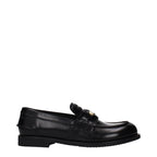 Miu Miu Black Leather Slip-On Loafers - Zeiniez