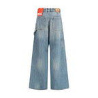 Diesel Blue Cotton Relaxed Fit Jeans - Zeiniez