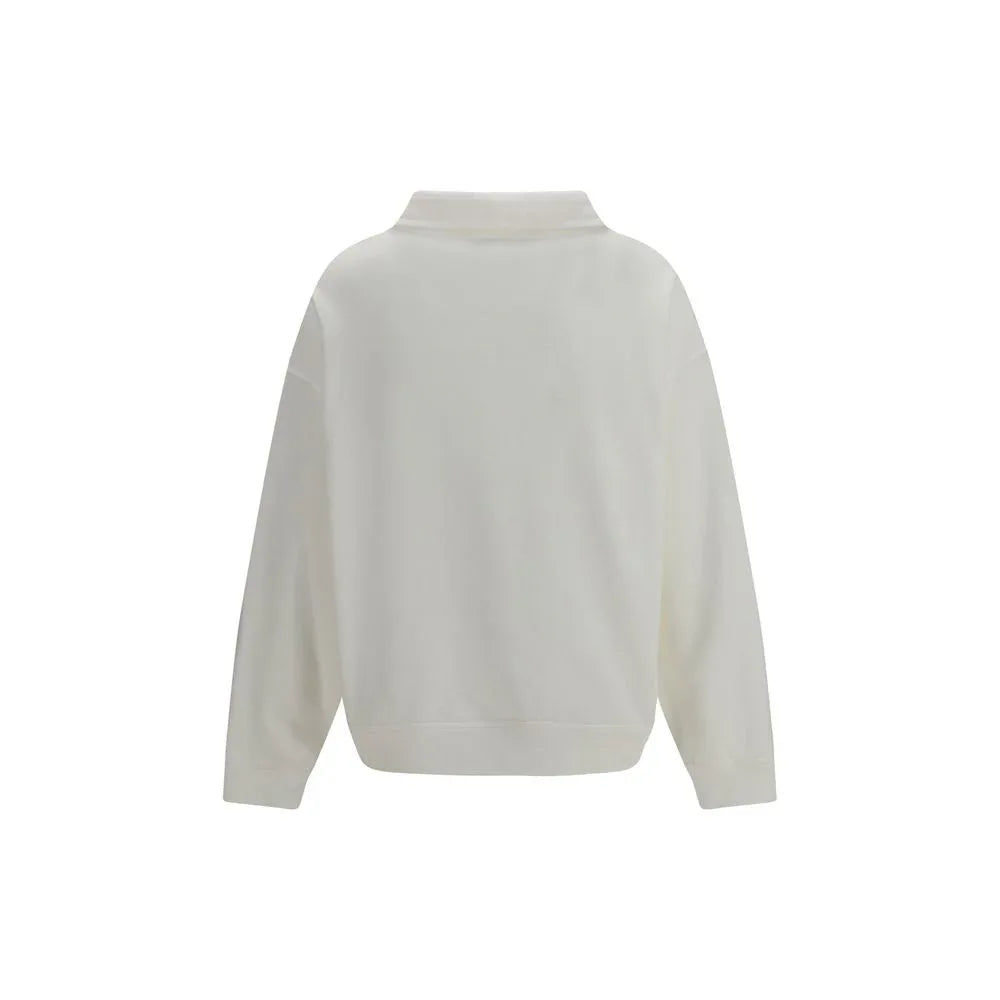 Brunello Cucinelli White Cotton Sweatshirt