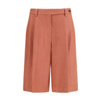 Brunello Cucinelli Orange Viscose Bermuda Shorts
