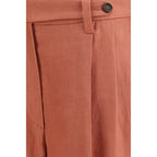 Brunello Cucinelli Orange Viscose Bermuda Shorts