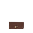 PINKO Bordeaux Calf Leather Bos Taurus Clutch Bag - Zeiniez