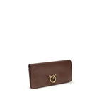 PINKO Bordeaux Calf Leather Bos Taurus Clutch Bag - Zeiniez