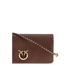 PINKO Bordeaux Calf Leather Bos Taurus Clutch Bag - Zeiniez