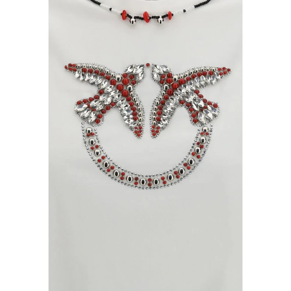 PINKO White Cotton T-Shirt