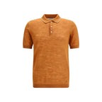 Brooksfield Orange Linen Polo Shirt - Zeiniez