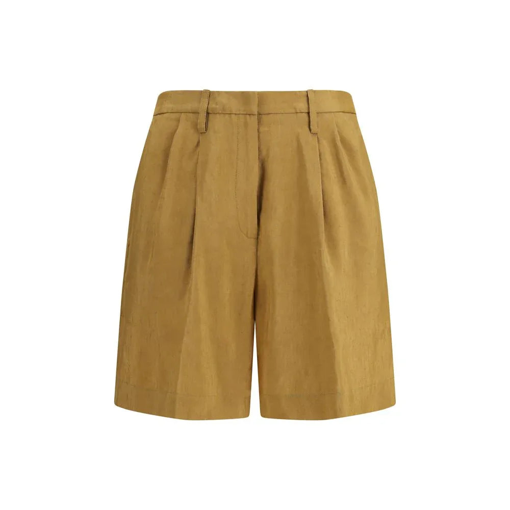 Forte_Forte Beige Linen Bermuda Shorts - Zeiniez