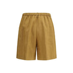 Forte_Forte Beige Linen Bermuda Shorts - Zeiniez