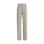 Forte_Forte Silver Polyester Flared Pants - Zeiniez