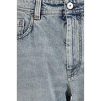 Brunello Cucinelli Blue Cotton Straight-Leg Jeans