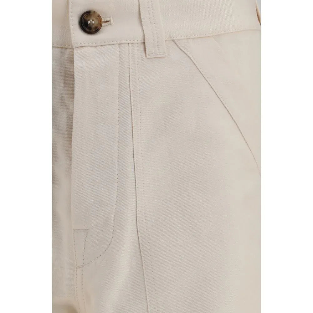 Brunello Cucinelli Beige Linen Casual Pants