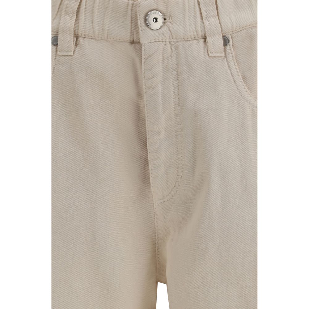 Brunello Cucinelli Beige Cotton Jeans Denim