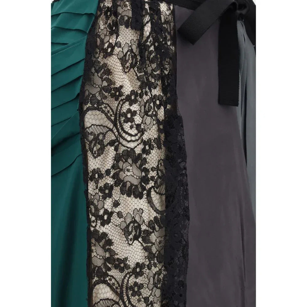 Prada Multicolor Silk Midi Skirt