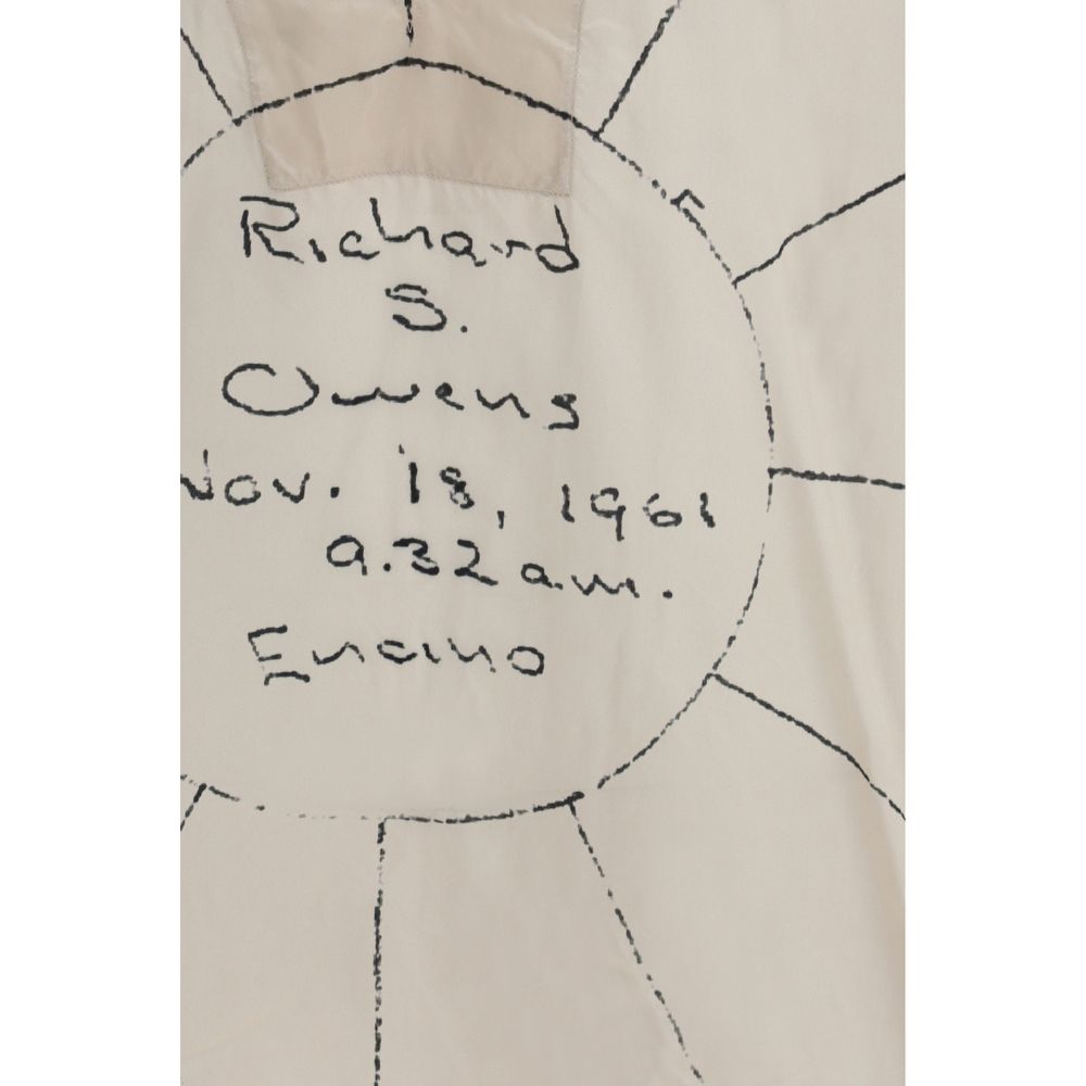 Rick Owens Beige Viscose Pattern Shirt