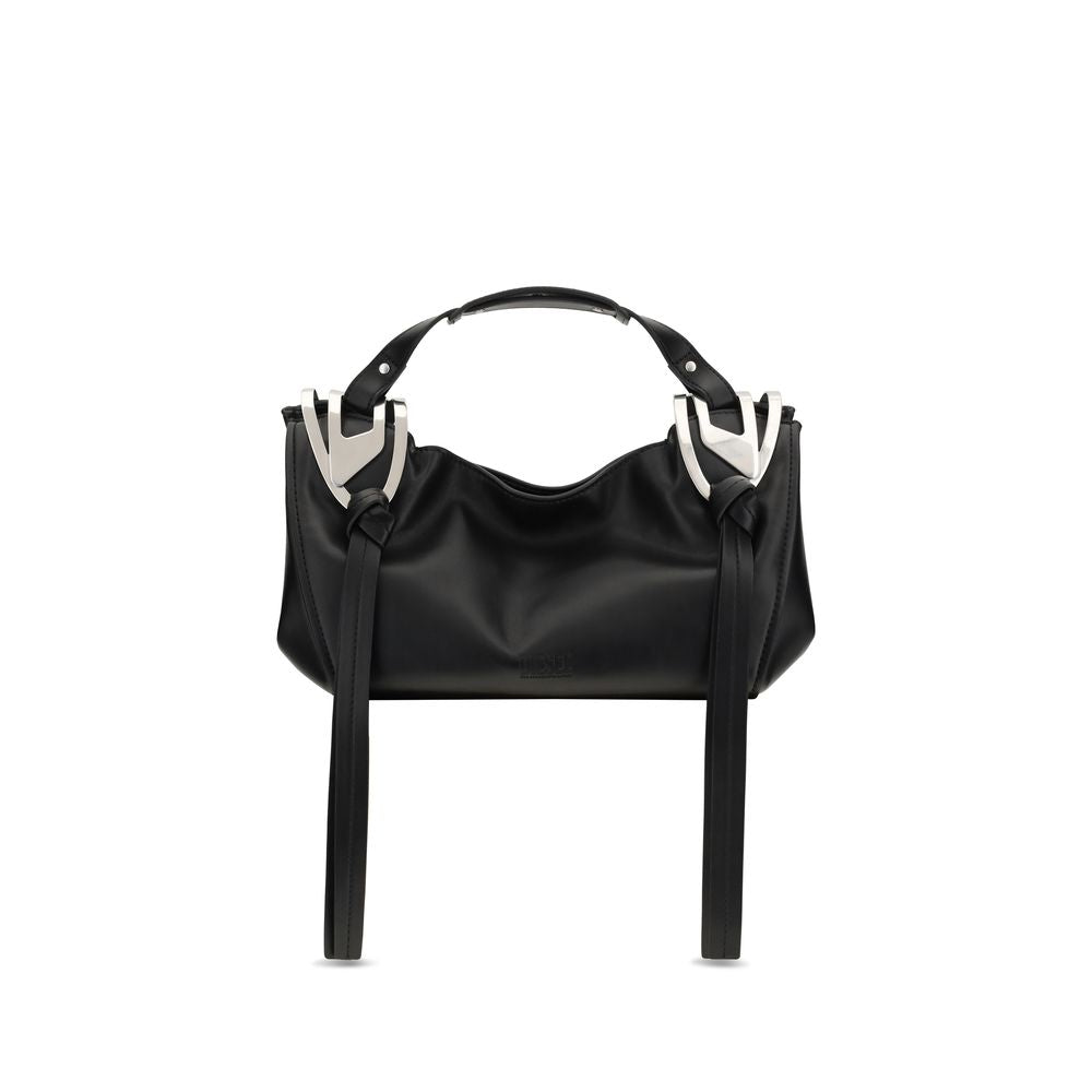 Diesel Black Calf Leather Bos Taurus Handbag