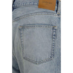 Saint Laurent Blue Cotton Straight-Leg Jeans