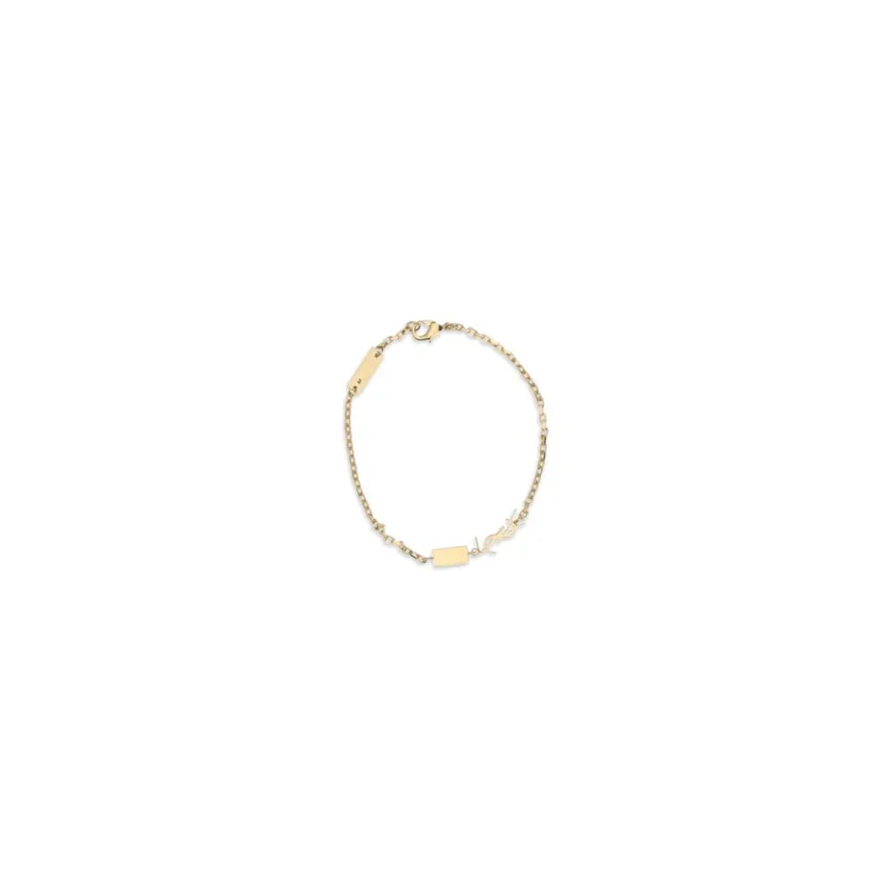 Saint Laurent Gold Metal Bracelet