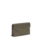 Saint Laurent Gray Calf Leather Bos Taurus Wallet