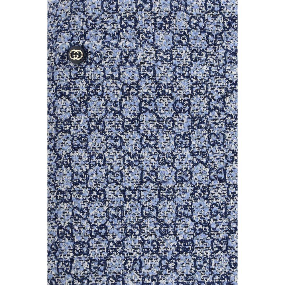 Gucci Blue Cotton Mini Skirt