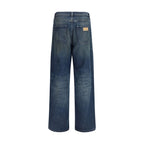 MM6 Blue Cotton Straight-Leg Jeans