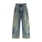 PDF Channel Blue Cotton Relaxed Fit Jeans