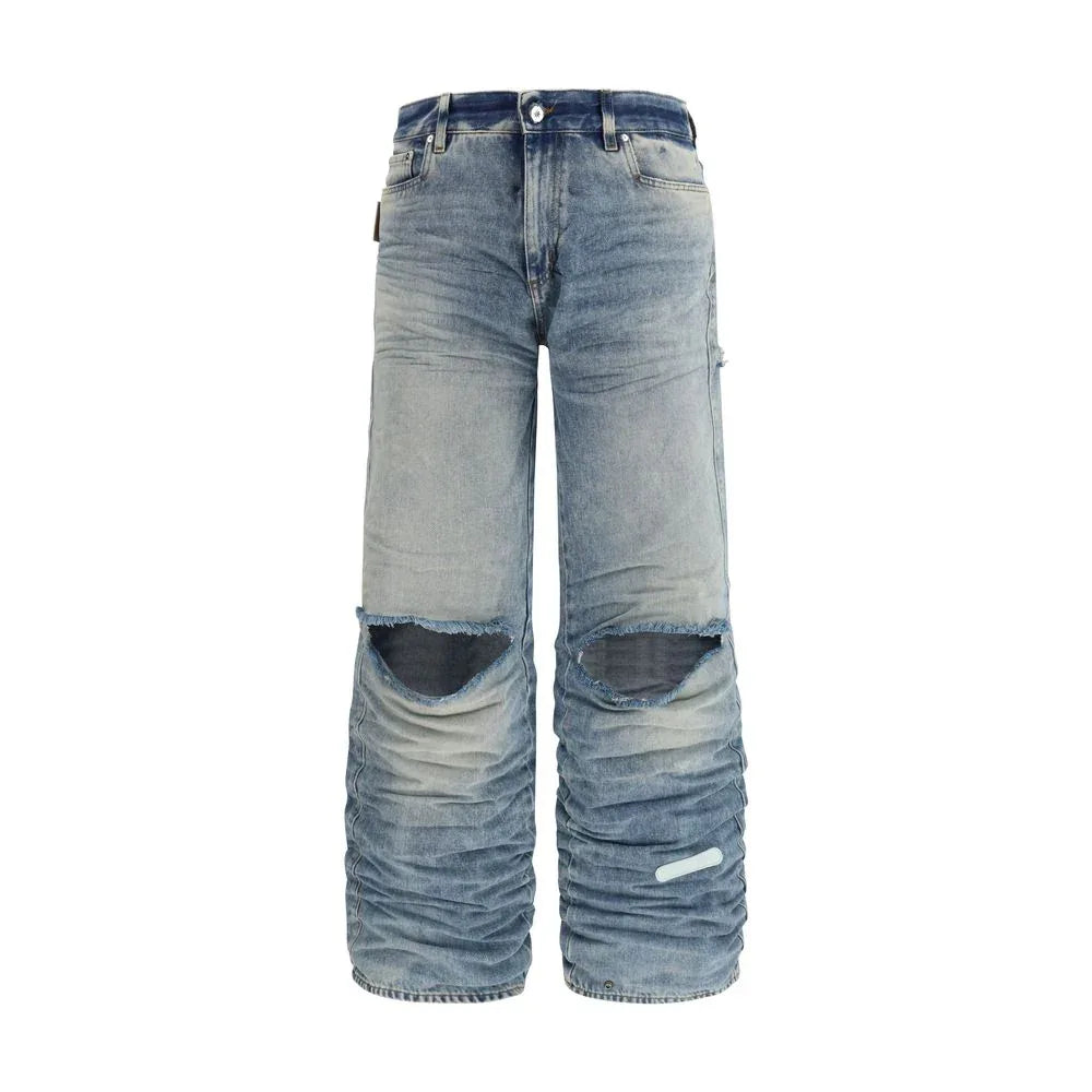 PDF Channel Blue Viscose Relaxed Fit Jeans