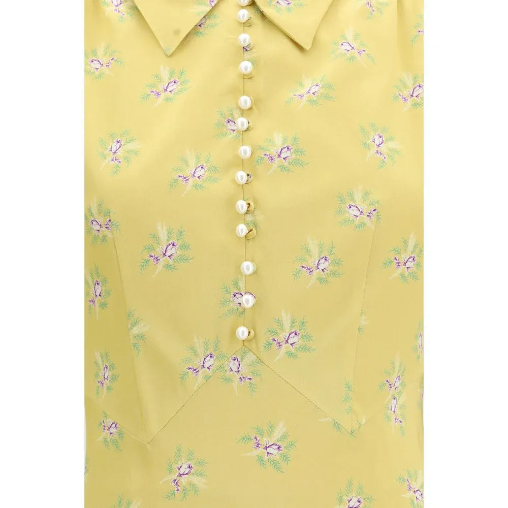 Alessandra Rich Bicolor Silk Casual Dress