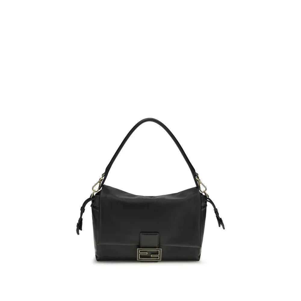Fendi Black Calf Leather Bos Taurus Shoulder Bag