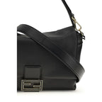 Fendi Black Calf Leather Bos Taurus Shoulder Bag