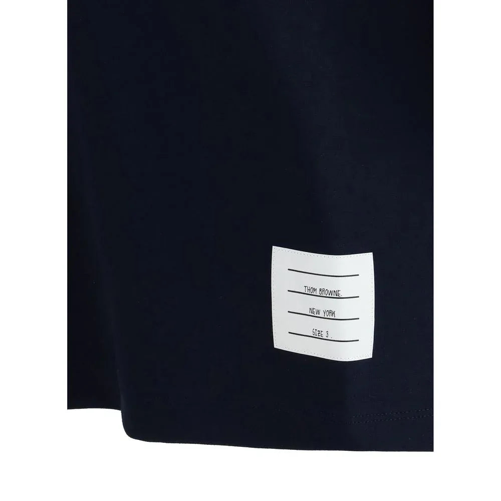 Thom Browne Blue Cotton Polo Shirt