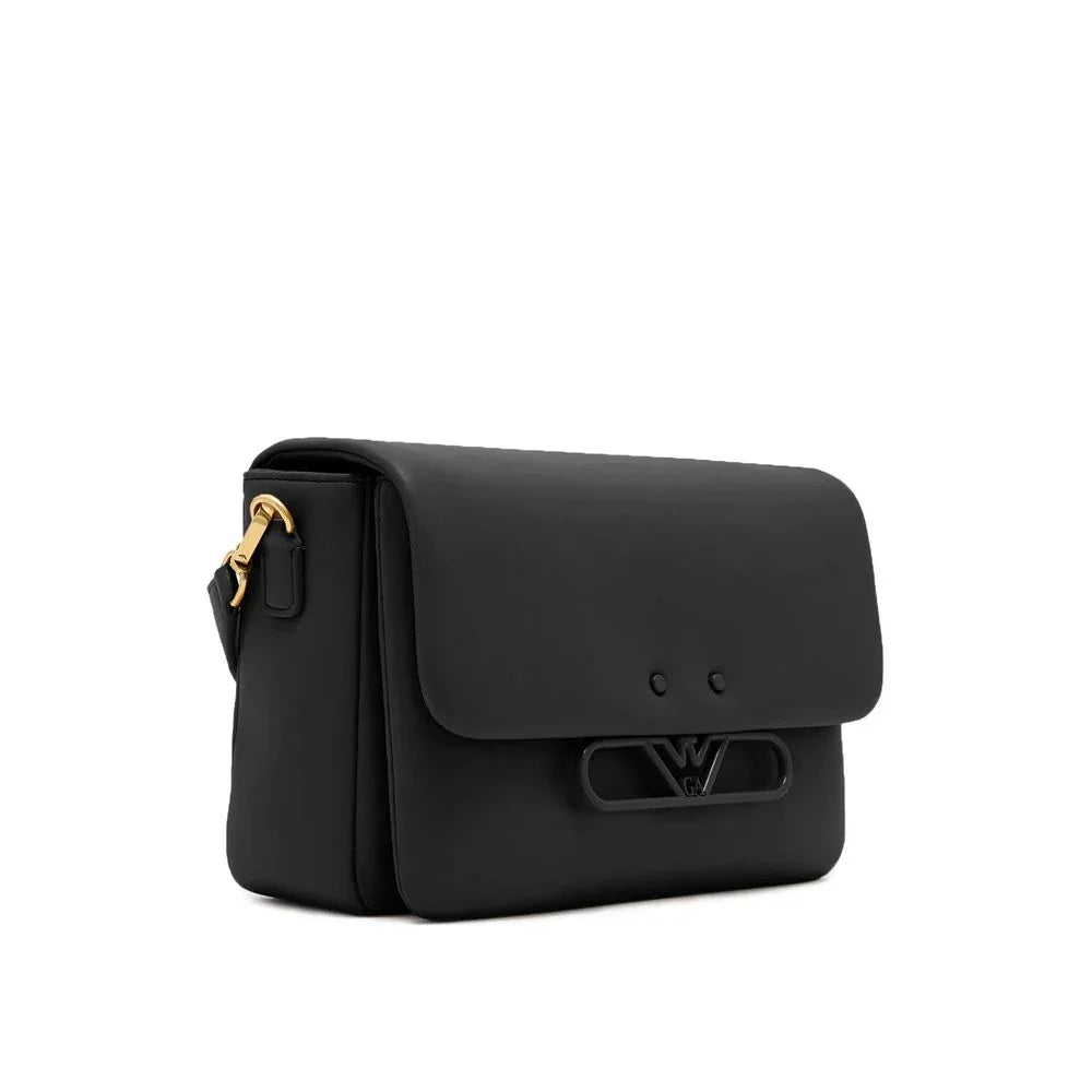 Emporio Armani Black Bovine Leather Crossbody Bag