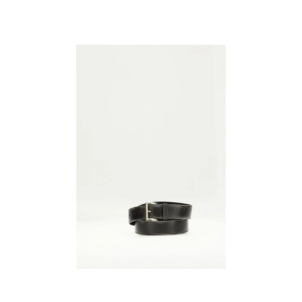 Prada Black Calf Leather Bos Taurus Regular Belt - Zeiniez