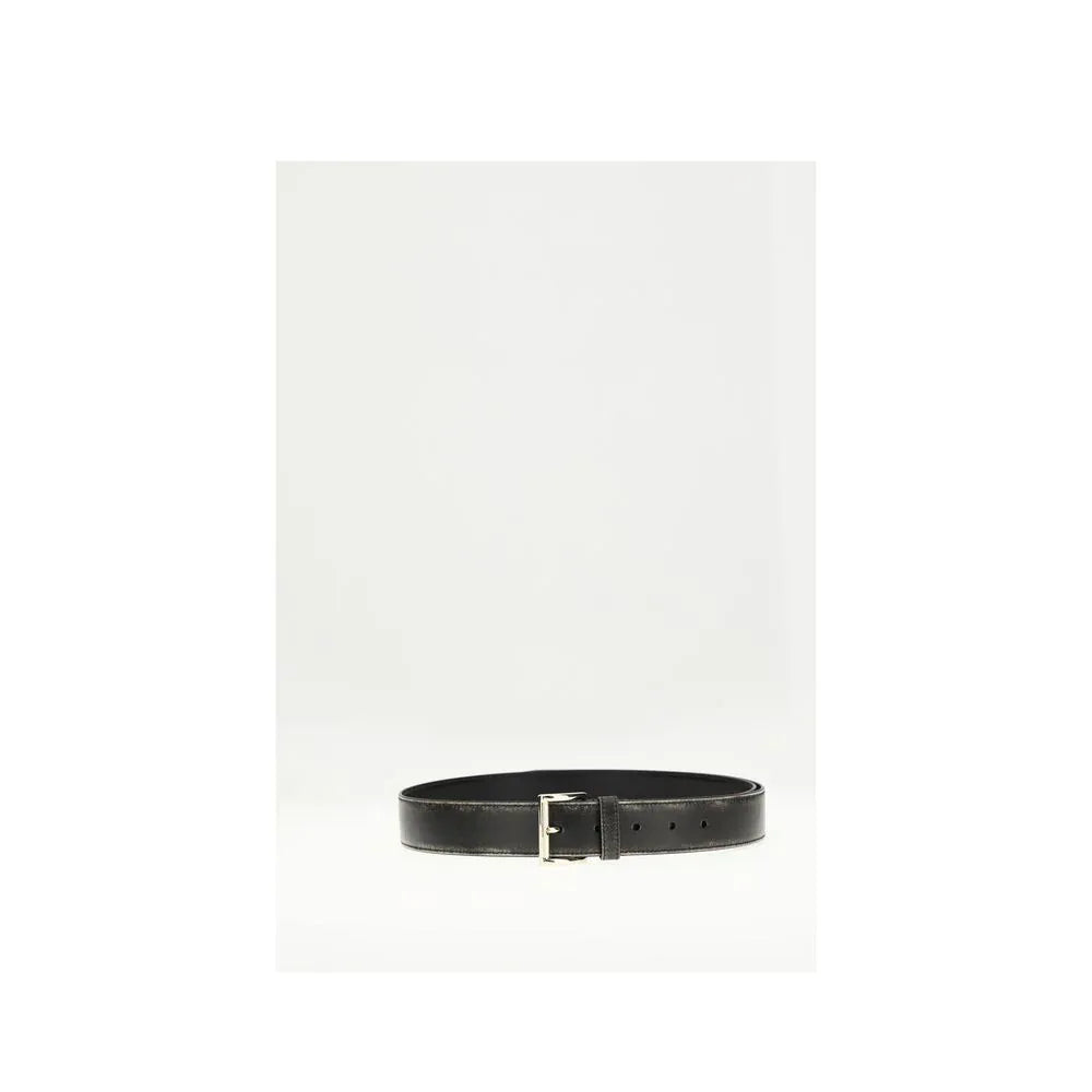 Prada Black Calf Leather Bos Taurus Regular Belt - Zeiniez