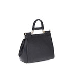 Dolce & Gabbana Black Calf Leather Bos Taurus Shoulder Bag