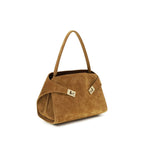 Ferragamo Beige Goatskin Shoulder Bag