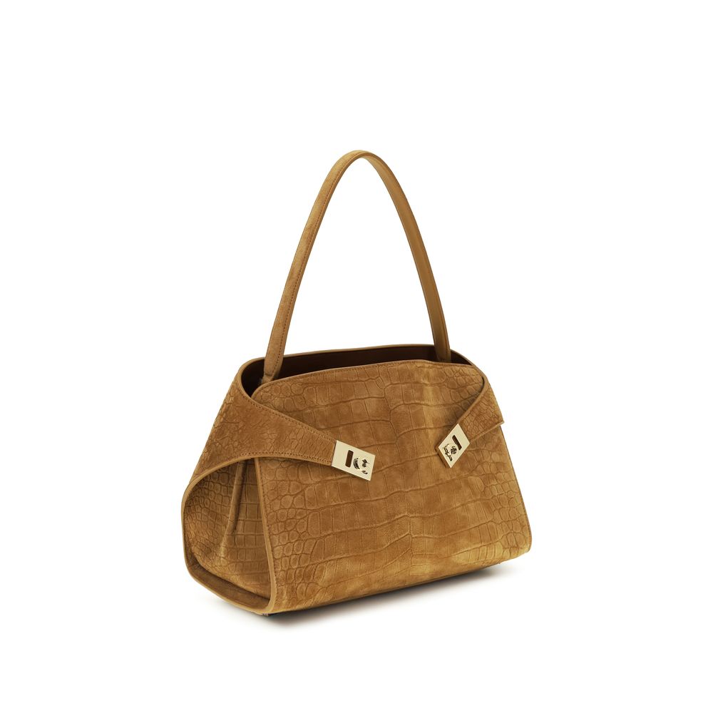 Ferragamo Beige Goatskin Shoulder Bag
