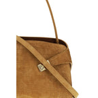 Ferragamo Beige Goatskin Shoulder Bag
