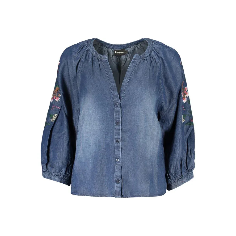 Desigual Blue Lyocell Women's Shirt - Zeiniez